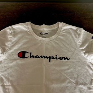 Champion white tee shirt size L kids
